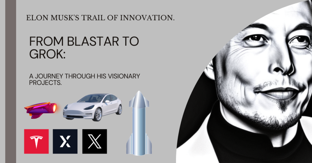 Elon Musk's Trail of Innovation: From Blastar to Grok 