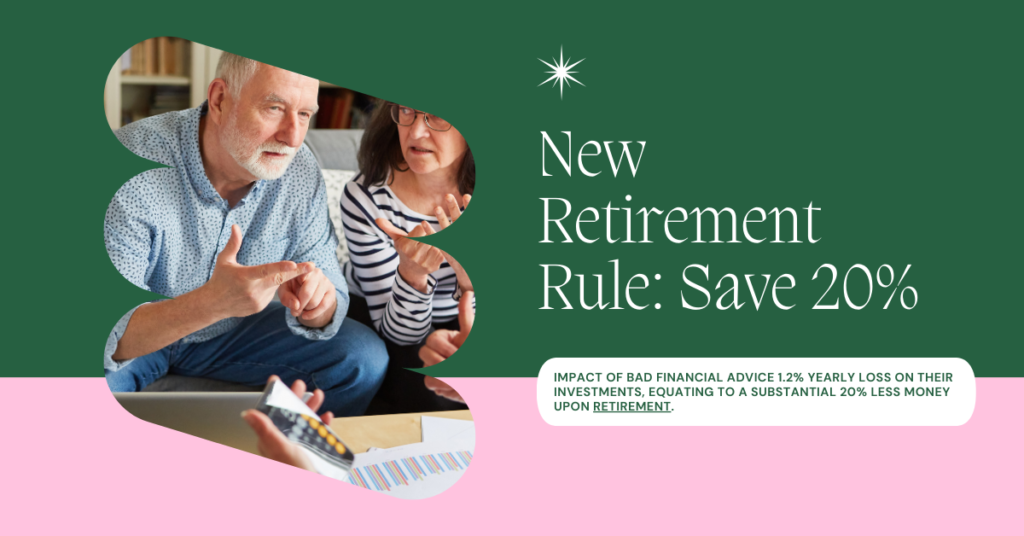 New Retirement rule saving up to a 1.2% yearly loss on their investments, equating to a substantial 20% less money upon retirement.